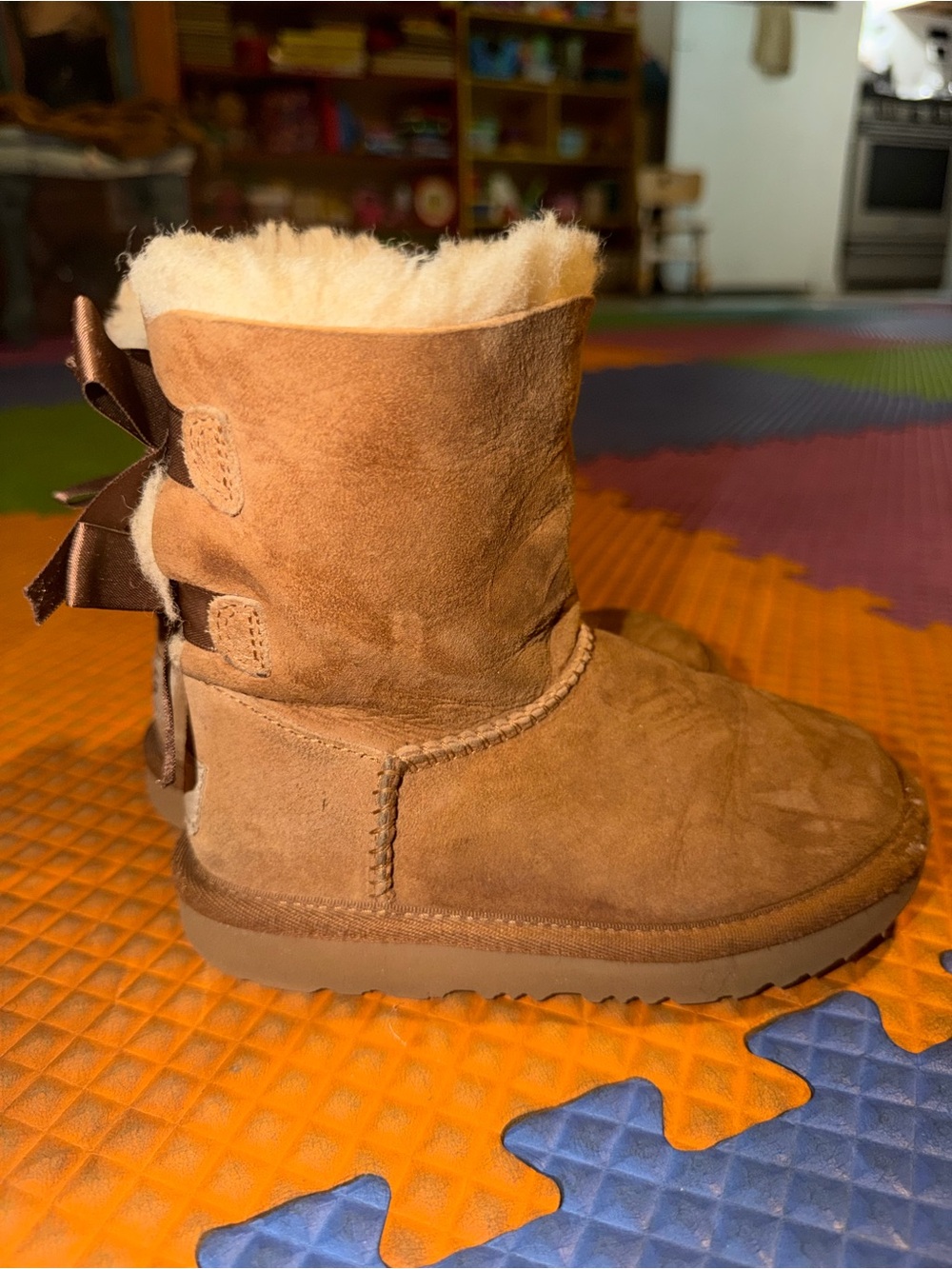 Kids UGGS Brown Suede Winter Boots (used/no box)